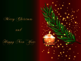 Christmas and New year greeting card
