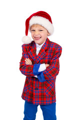 Angry little boy on Christmas time