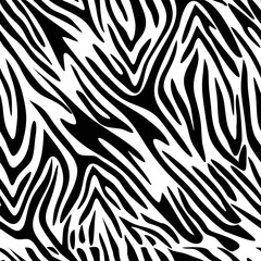 Naklejka na ściany i meble Black and white zebra stripes background. Zebra background.Vector illustration.