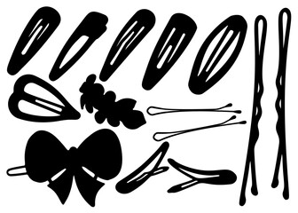 Naklejka premium Hairpins included in the set.