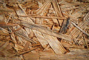 detail of wood fiber glued board