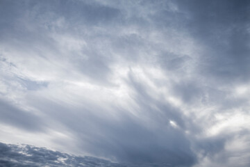 Obraz premium Dark sky with stormy clouds, natural background photo