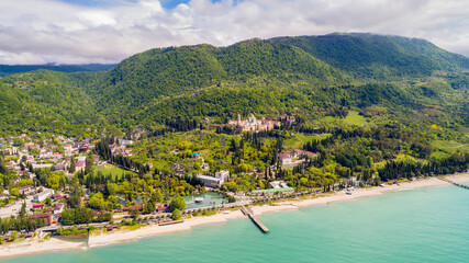 New Athos monastery at summer season, Abkhazia