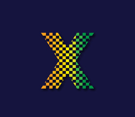 X Megapixels Creative Logo Design Concept