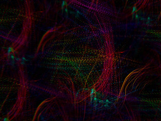 light painting photography, waves of vibrant color against a black background. Long exposure photo of vibrant fairy lights in abstract. abstract color wallpaper
