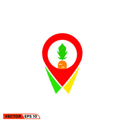 Icon vector graphic of Carrot Location