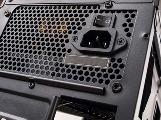 Computer part for system unit assembly, power supply for computer close-up, choice of quiet silent...