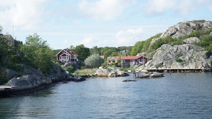 Obraz premium Small islands with rocky landscapes located in the Styrsö area near Gothenburg, Sweden.