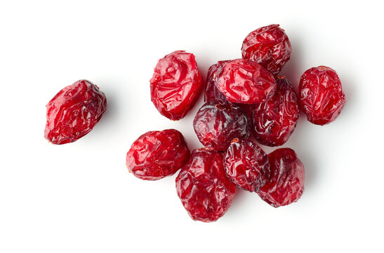 Dried Cranberries On White Background