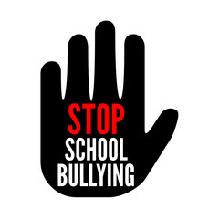 Stop school bullying symbol icon