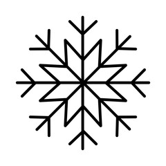 happy merry christmas snowflake line style icon vector illustration design