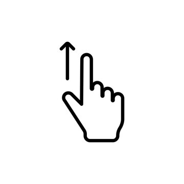 Hand cursor swipe up icon. Vector EPS 10. Isolated on white background