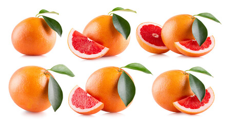 Ripe red grapefruits