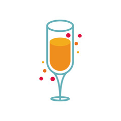 champagne cup flat style icon
