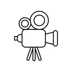 video camera device line style icon