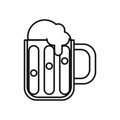 beer jar drink line style icon