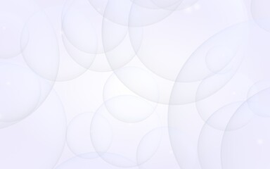 Abstract white background. Backdrop with light transparent bubbles. 3D illustration