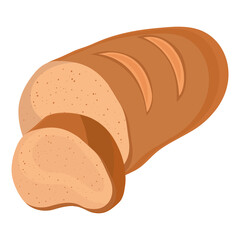 bread sliced delicious pastry product icon vector illustration design