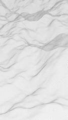 Abstract landscape on a white background. Cyberspace grid. hi tech network. 3d illustration