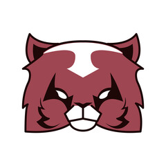 cat head animal emblem icon