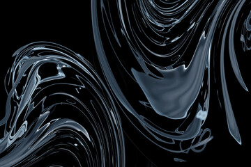 abstracta, azul, alumbrado, remolino, empapelar, ilustración, liquido, olas, espiral, arte, con textura, negro, digital, fractal, color, espacio