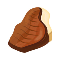 delicious steak fresh cut icon vector illustration design