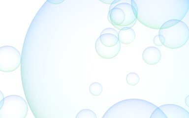 Light blue colored background with purple bubbles. Wallpaper, texture purple balloons. 3D illustration