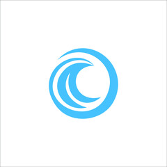 logo sea beach environment templet vector
