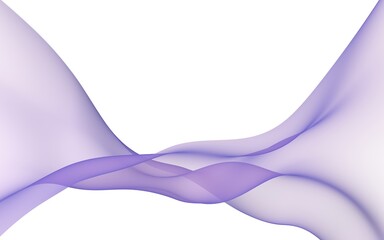 Abstract wave. Scarf. Bright ribbon on white background. Abstract smoke. Raster air background. 3D illustration