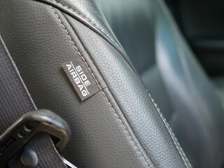 side car airbags tag for safety in a modern car.