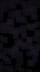 Black abstract background. Backdrop with grey squares. Vertical orientation. 3D illustration