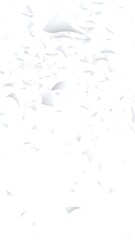 Flying sheets of paper isolated on white background. Abstract money is flying in the air. Vertical orientation. 3D illustration