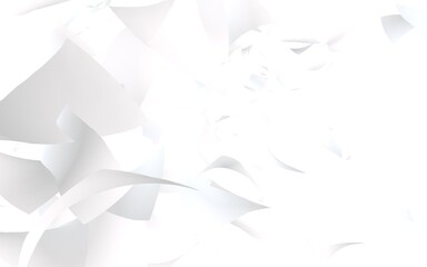 Flying sheets of paper isolated on white background. Abstract money is flying in the air. 3D illustration