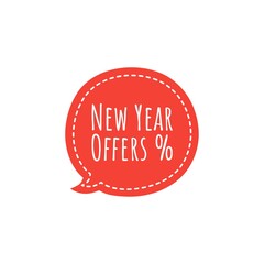 ''New Year offers'' Lettering