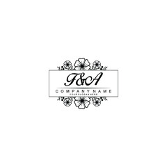 Initial FA Handwriting, Wedding Monogram Logo Design, Modern Minimalistic and Floral templates for Invitation cards