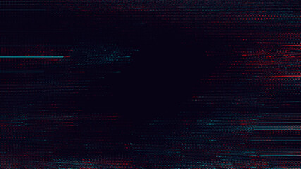 Black glitch effect digital noise texture background - obrazy, fototapety, plakaty