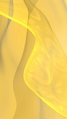 Abstract gold background. Beautiful backdrop with yellow waves. Vertical orientation. 3D illustration