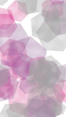 Obraz premium Multicolored translucent hexagons on white background. Vertical image orientation. 3D illustration
