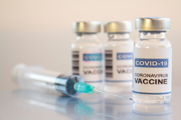 Laboratory Injection Vial of Covid-19 coronavirus vaccine