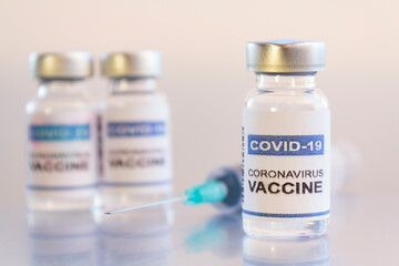 Laboratory Injection Vial of Covid-19 coronavirus vaccine