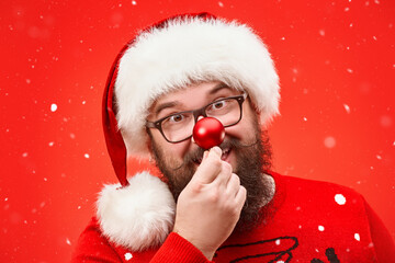 humorous red nose