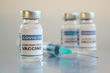 Laboratory Injection Vial of Covid-19 coronavirus vaccine