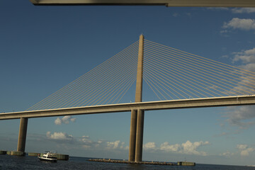 large cable Bridge in the ocean