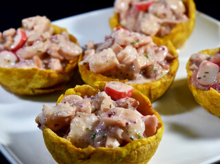 ceviche in patacon