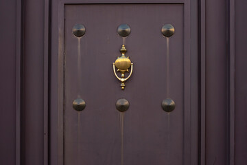 beautiful door knocker in door