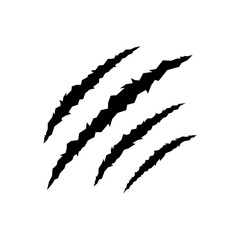 Claws scratches of animal. vector icon Illustration. monster tear Claws scratches