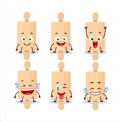 Cartoon character of rolling pin with smile expression
