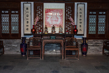 Chinese Traditional living room, featuring classical Chinese living room.