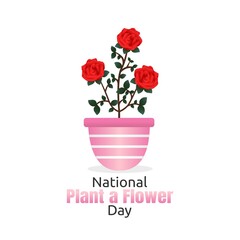 National Plant a Flower Day Vector Illustration. Suitable for greeting card poster and banner.