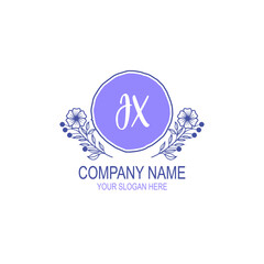 Initial JX Handwriting, Wedding Monogram Logo Design, Modern Minimalistic and Floral templates for Invitation cards